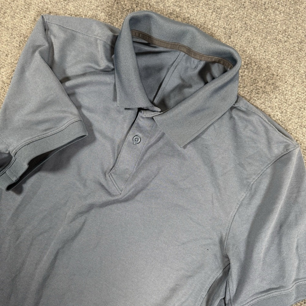 Lululemon Evolution Polo Shirt Men's Medium Blue Golf Performance Lightweight